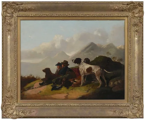Richard Ansdell, Highland Hunting Party, oil on canvas
