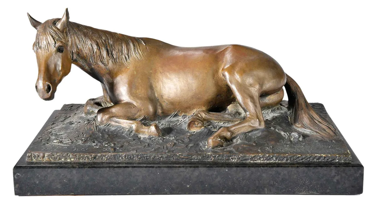 Nathalie de Golejewski, Horse Sculpture, 1921, patinated bronze on granite base