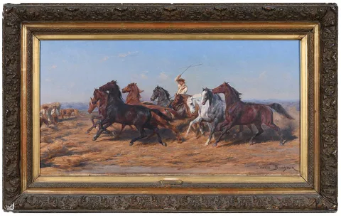 Rosa Bonheur, Le Battage du Bles, oil on canvas