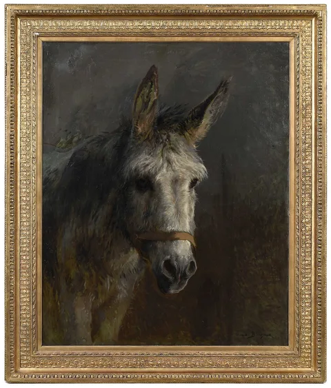 Rosa Bonheur, Tete et Avant-main D'un Mulet Gris, oil on canvas
