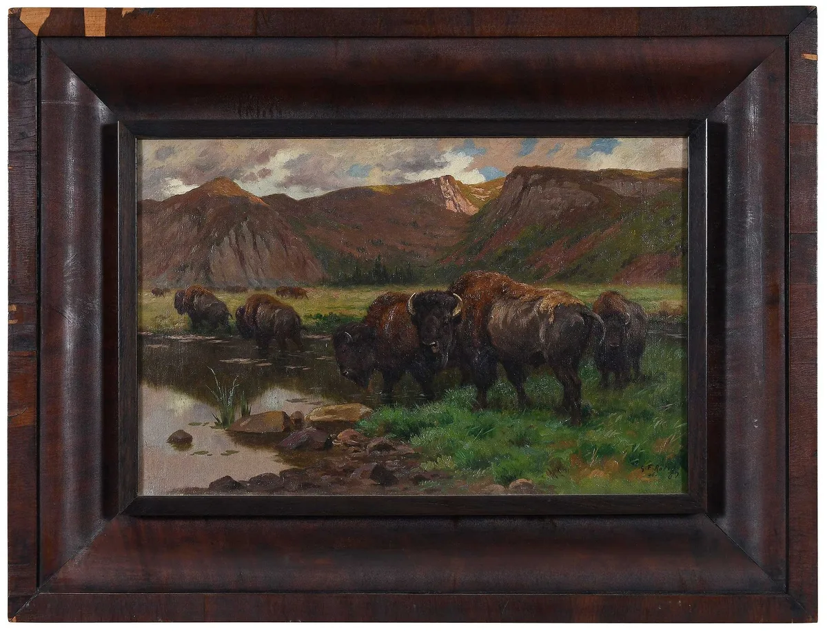 Georges Rötig, The American Bison, 1906, oil on canvas