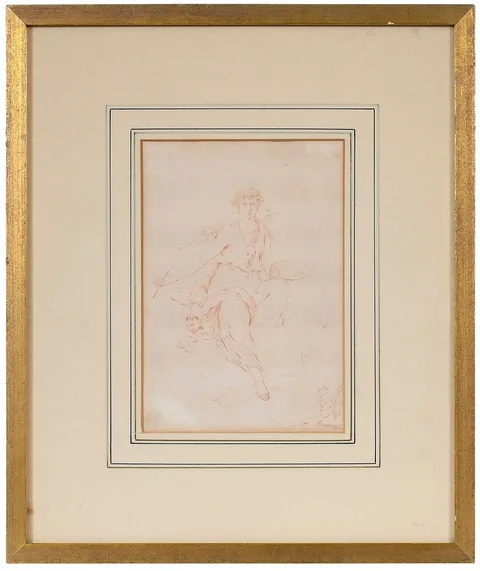 Bernard Picart, Allegorical Drawing, lightly bordered and drawn in red chalk on laid paper