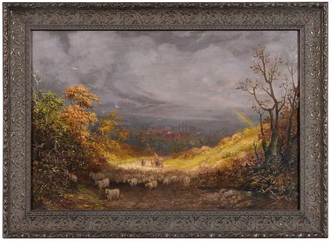 John Linnell, Bucolic Landscape After a Storm, oil on canvas