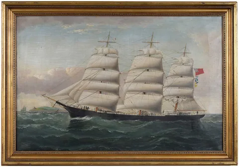 William Howard Yorke, The wood three-masted barque Karoo, oil on canvas