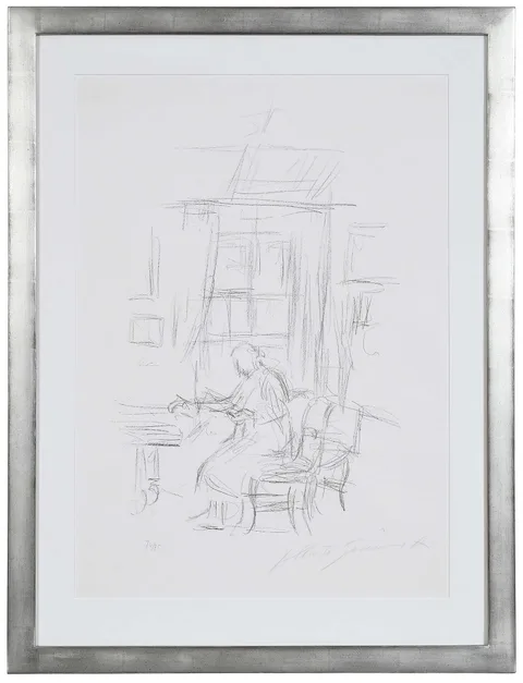 Alberto Giacometti, La mere de l'artiste a la fenetre (The Artist's Mother at the Window) (L. 49), 1949, lithograph on wove paper
