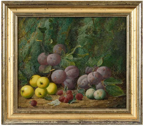 Oliver Clare, Woodland Still Life, oil on canvas