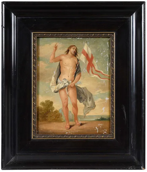 Titian, Christ Resurrected, oil on oak panel