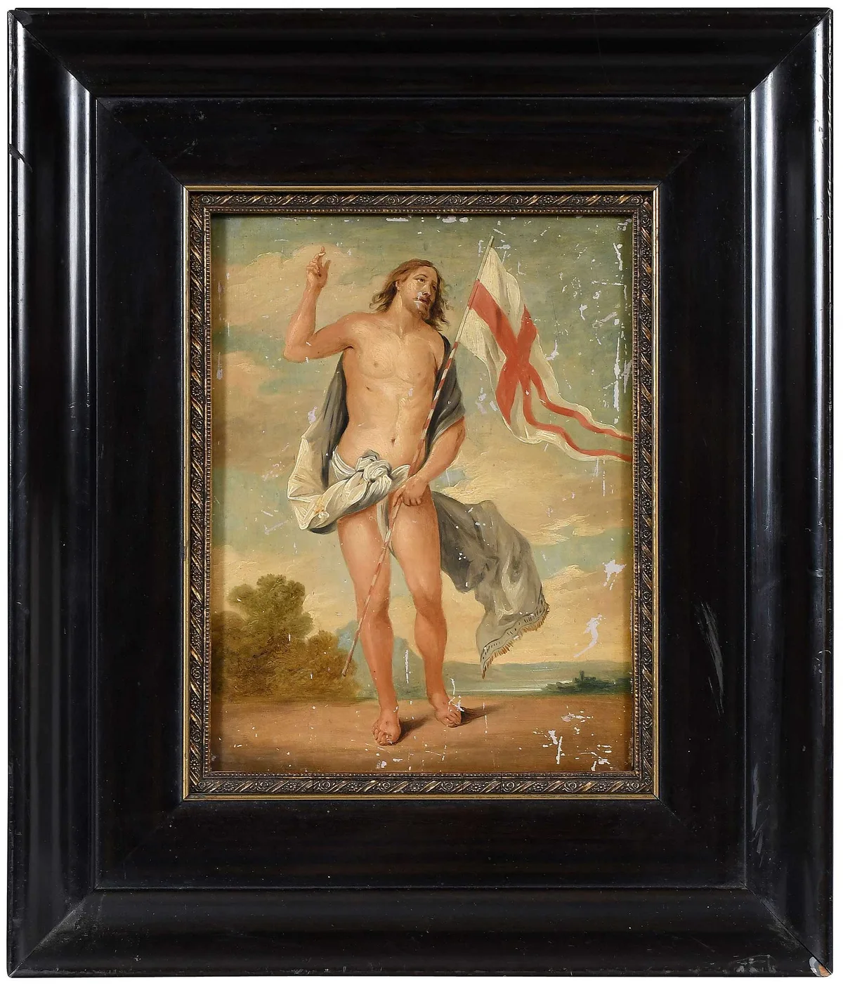 Christ Resurrected by Titian, oil on oak panel, sold May 2025