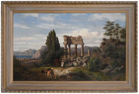 Henry Lewis, Italianate Landscape, 1867, oil on canvas