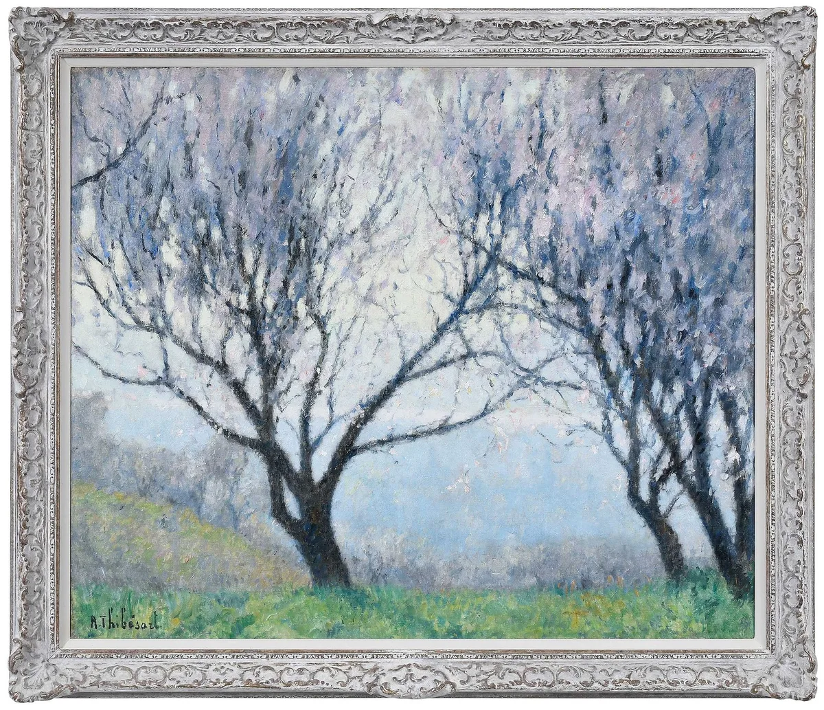 Spring Landscape by Raymond Thibesart, oil on canvas, offered Nov 2025