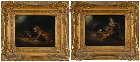 A Pair of Terrier Paintings by Paul Jones, oil on canvas, sold Mar 2025