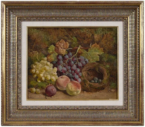 William Hughes, Woodland Still Life, 1865, oil on papered Winsor-Newton millboard