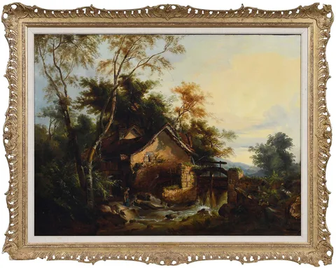 John Berney Ladbrooke, Landscape, oil on canvas
