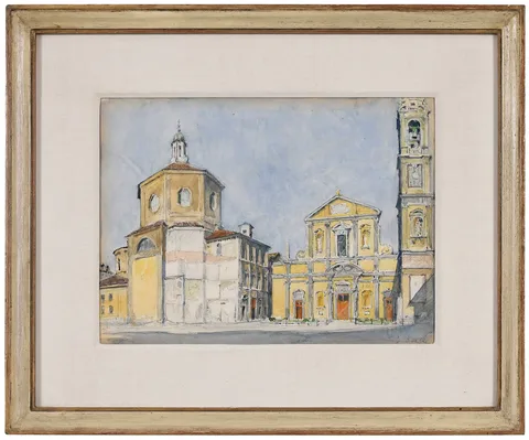 Alexandre Benois, Milano, watercolor over pencil on paper