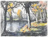 Paul-Émile Pissarro, Le Lac en Automne