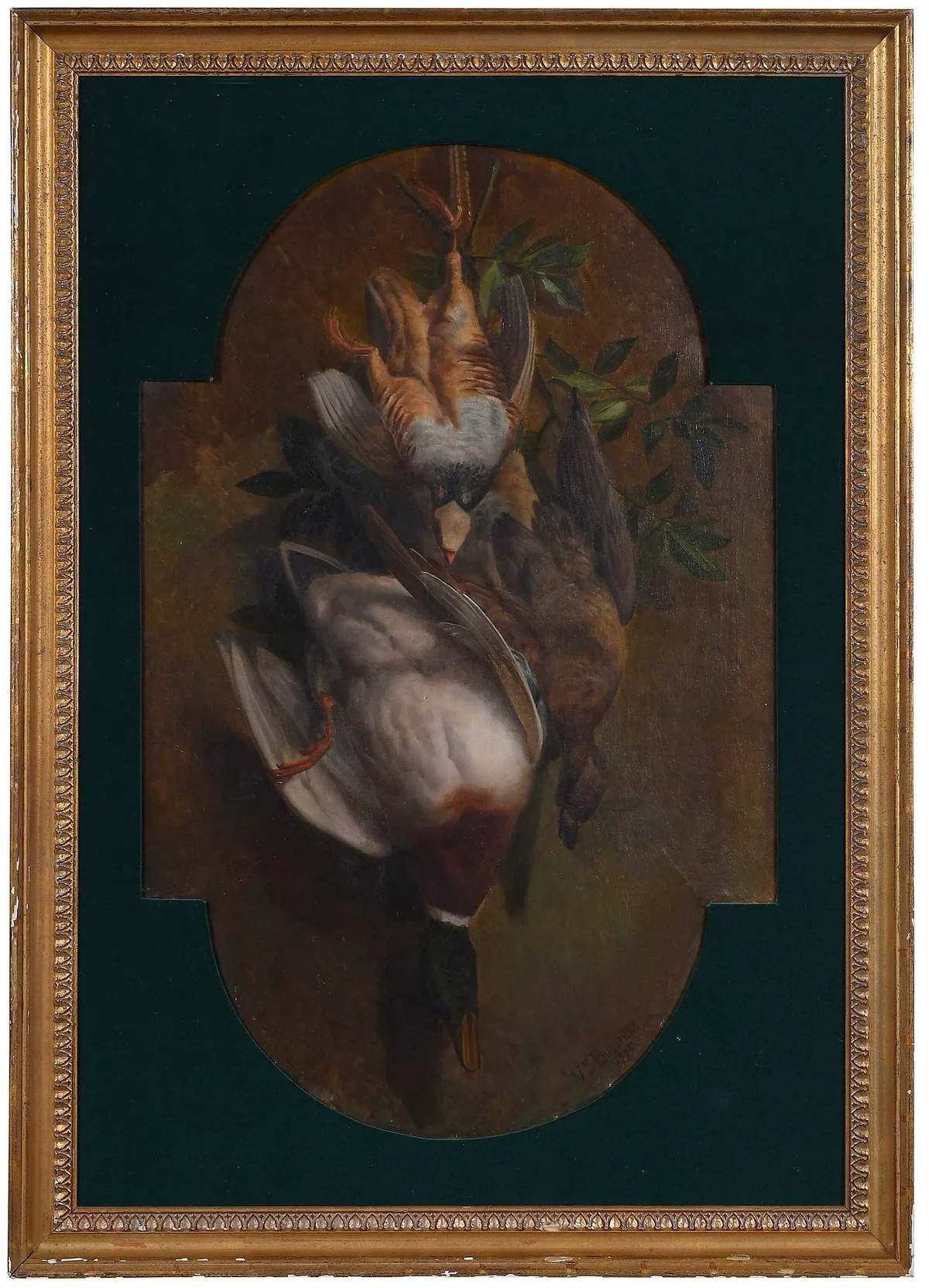 Victor Bussière, Game Birds, 1905, oil on canvas