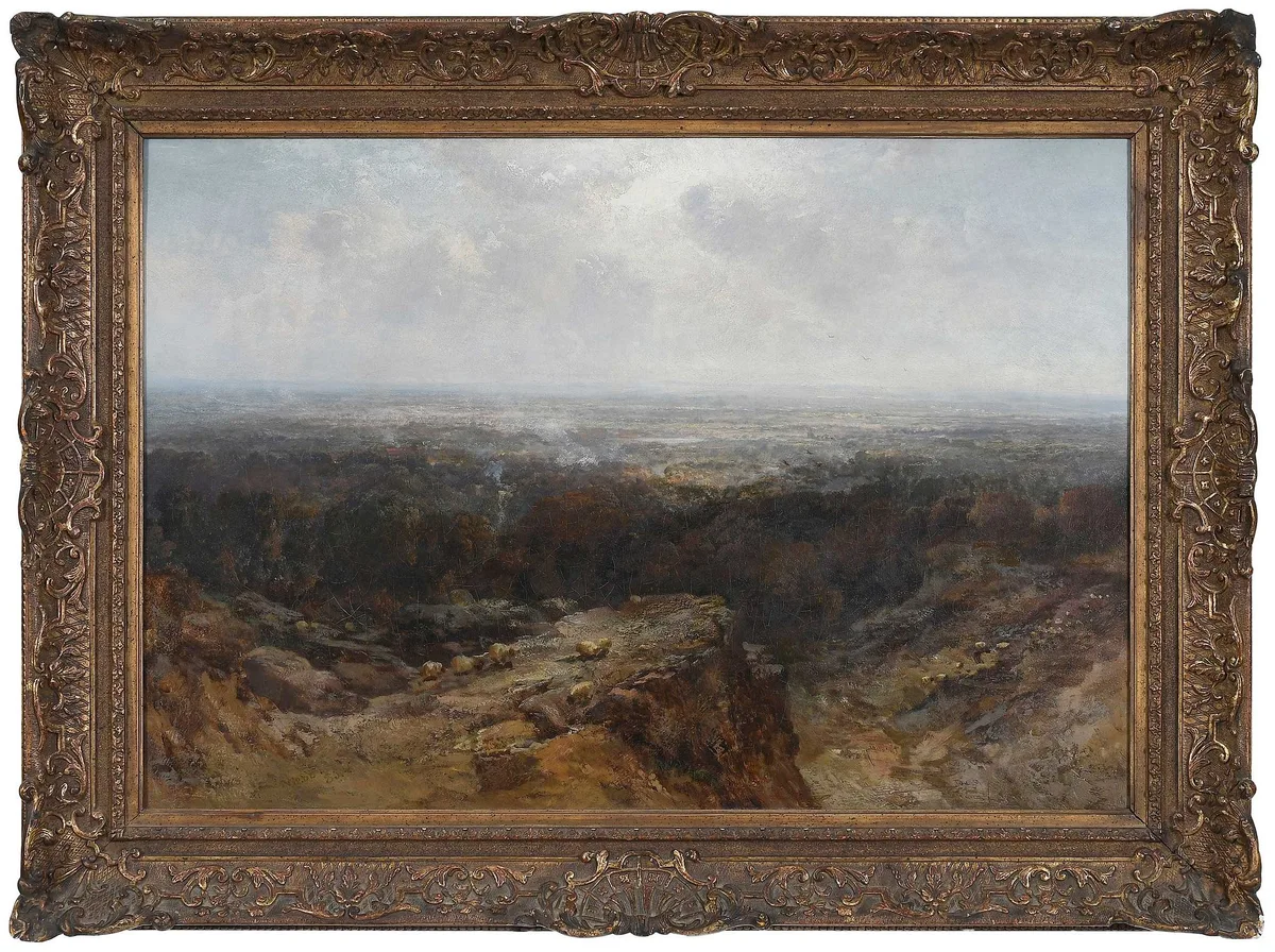 James Webb, Panoramic Landscape, oil on canvas