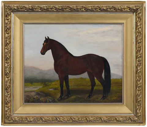 Charles B. Foster, Equestrian Painting, 1881, oil on canvas