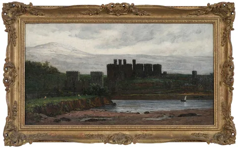 Elias Bancroft, Conwy Castle, North Wales, oil on canvas