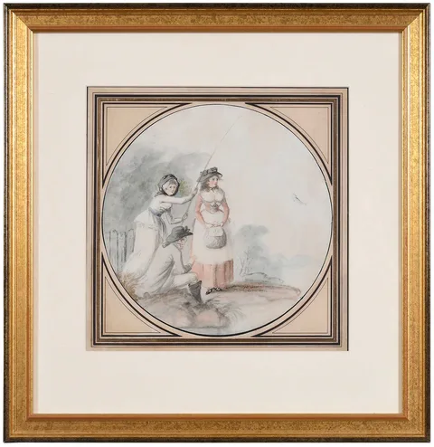 Henry Bunbury, The Angling Party, watercolor