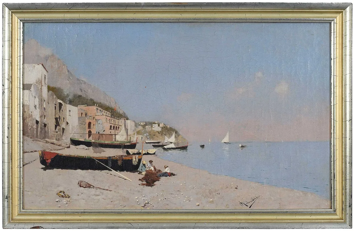 Rubens Santoro, View of Capri, 1910, oil on canvas