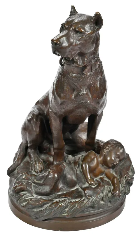 Hippolyte Peyrol, Sculpture, Dog, bronze