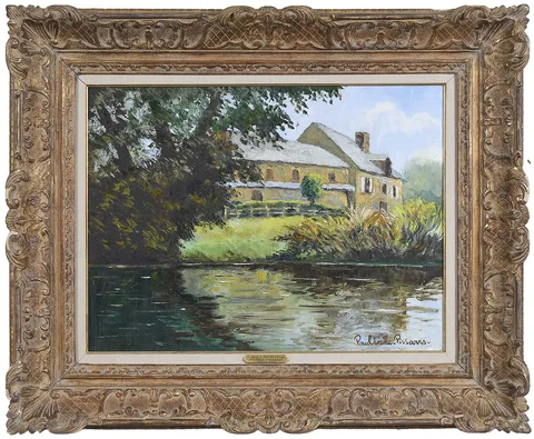 Paul-Émile Pissarro, La Noireau a Pont-Erambourg, oil on canvas