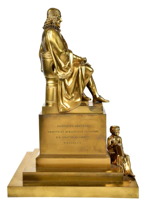 William Theed, Sculpture of Humphrey Chetham, gilt bronze and sheet metal