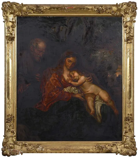 Anthony van Dyck, Rest on the Flight to Egypt, oil on canvas