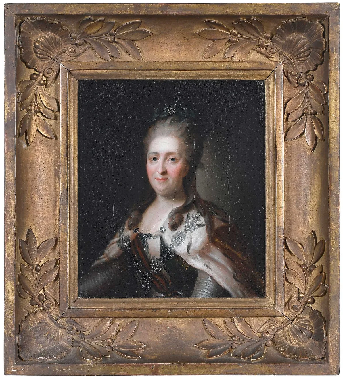 Catherine II by Fyodor Rokotov, oil on canvas, sold Jun 2024