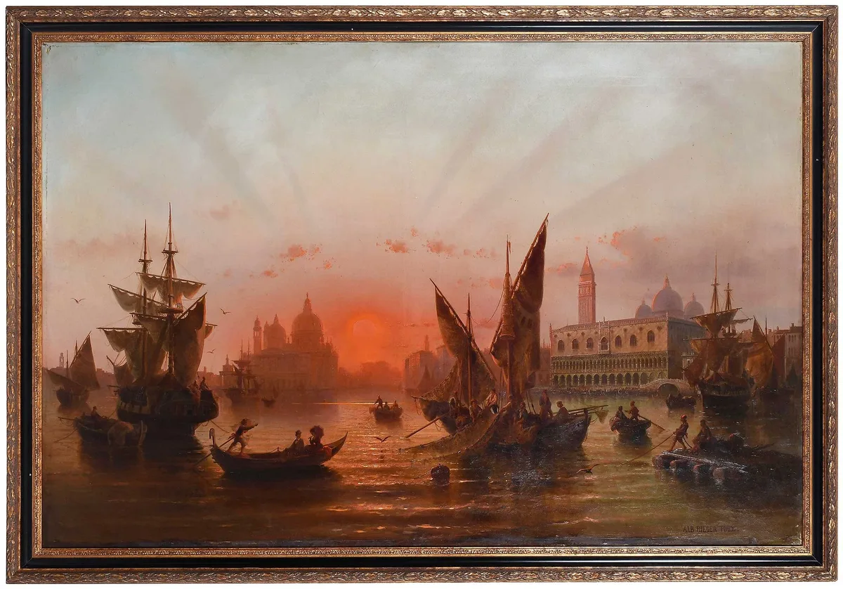 Venice by Albert Rieger, oil on canvas, sold Jun 2024