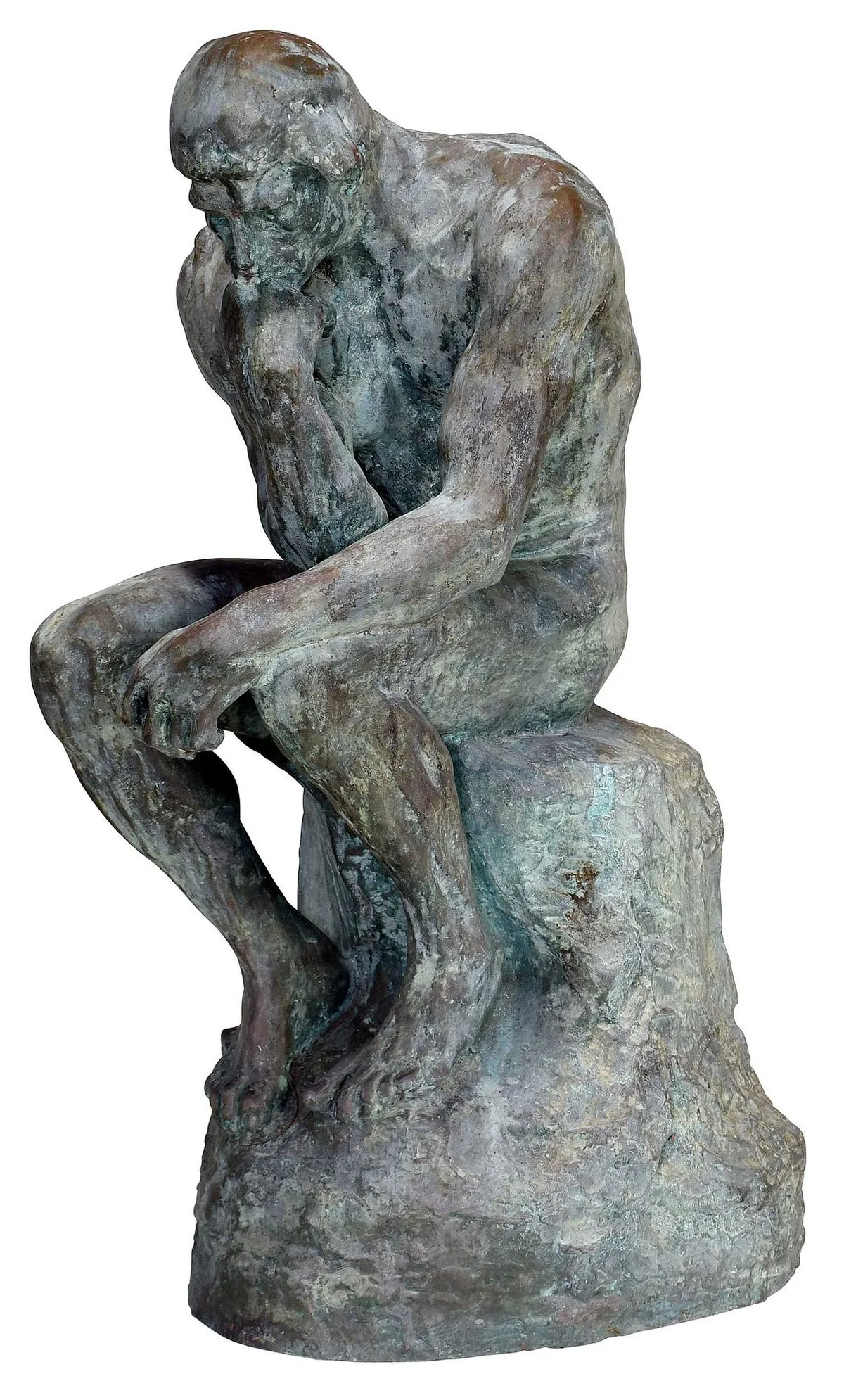 The Thinker by Auguste Rodin, patinated bronze, sold Jun 2024