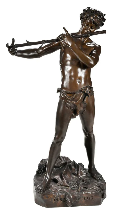 Félix Charpentier, Improvisateur, patinated bronze