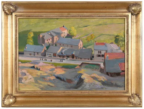 Bird's Eye View by Gustave Poetzsch, oil on paperboard, sold Jun 2024