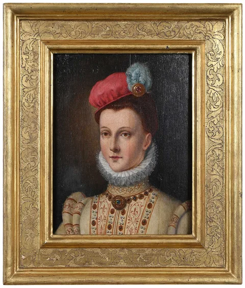 François Clouet, \r\n\r\nPortrait of a Young Noblewoman at Age 17, oil on oak panel