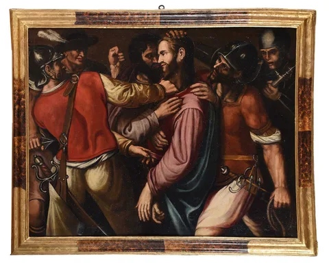 Niccolò Frangipane, \n\nChrist Arrested, oil on canvas