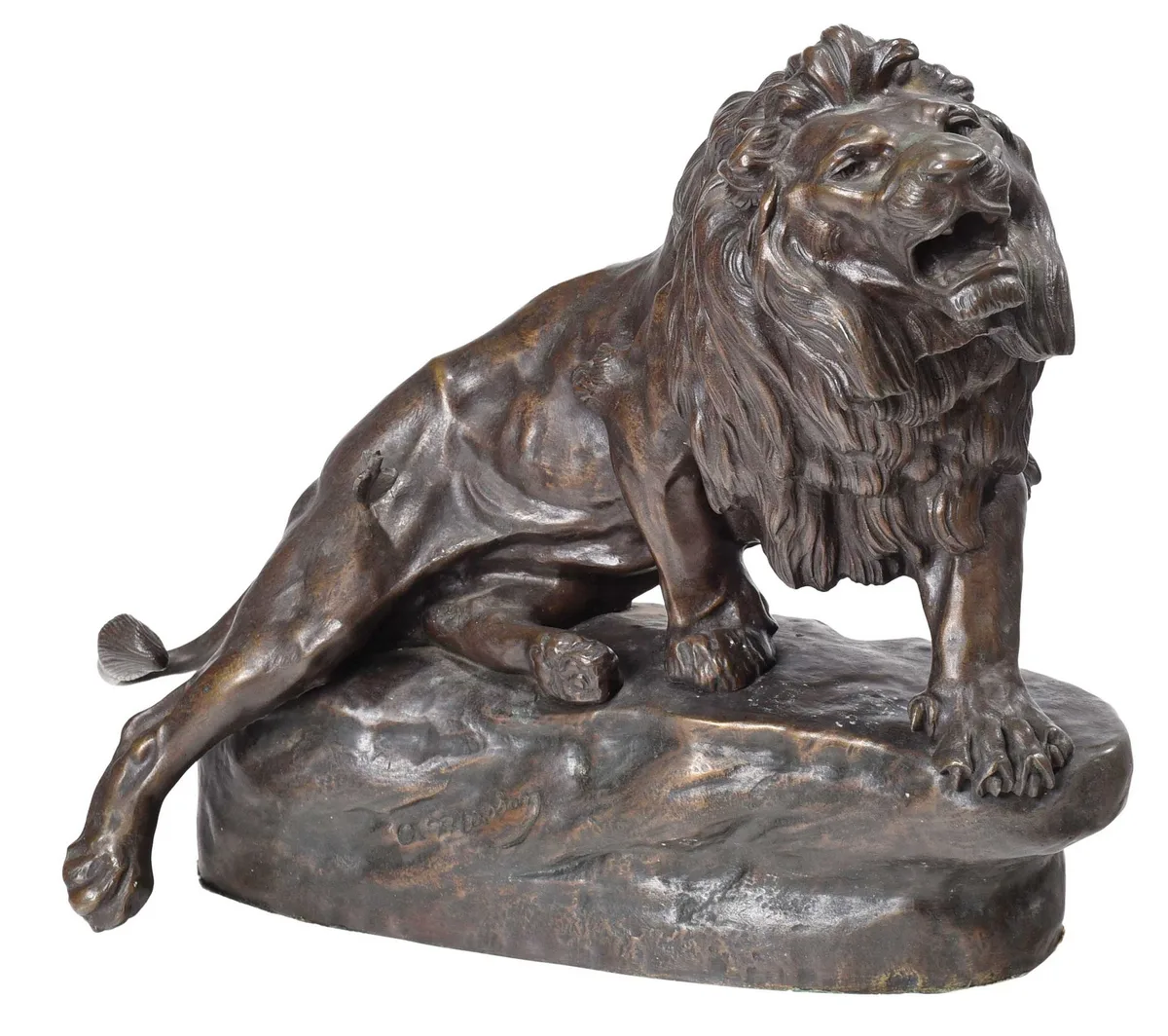Wounded Lion by Clovis-Edmond Masson, patinated bronze, sold Mar 2024