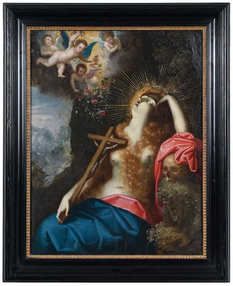 Jacques Bellange, Mary Magdalene in Ecstasy, oil on copper