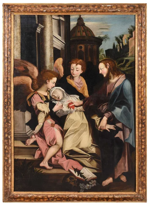 Francesco Vanni, Ecstasy of St. Catherine, a copy after the 1590 original is in the Palazzo Spinola di Pellicceria (Palazzo Francesco Grimaldi), Genoa, Italy, oil on linen