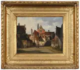 Adrianus Eversen, Town View with Figures