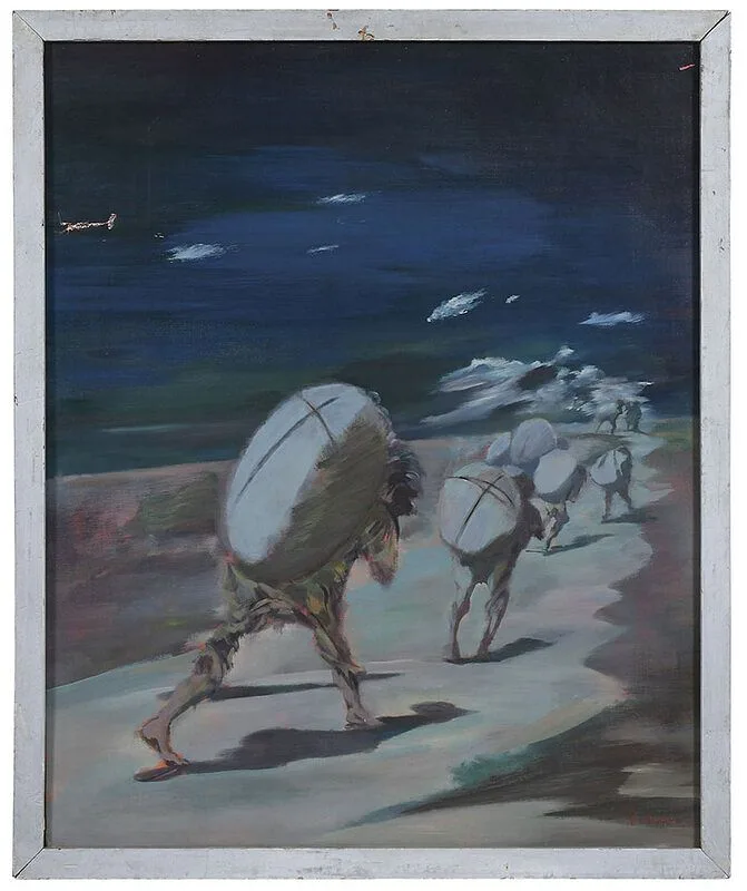 Fukuzawa Ichiro, Black Market, oil on canvas