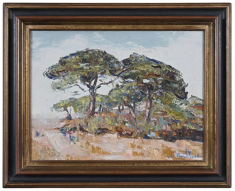 Two Trees by Vladimir de Terlikowski, 1939, oil on canvas, sold May 2021