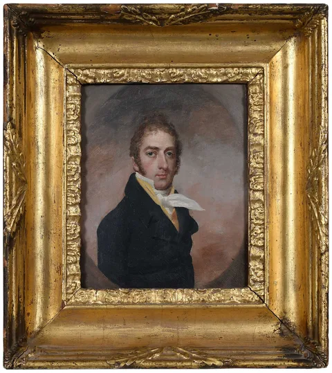 Joseph Wood, Portrait of a Handsome Gentleman, oil on poplar panel