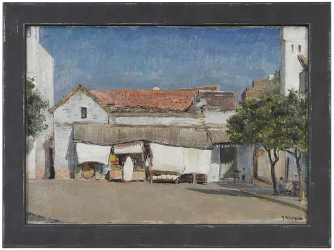 Maurice Grosser, Mediterranean Landscape, oil on canvas