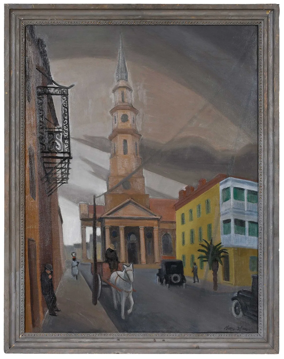 Murray Hoffman, View of Charleston, oil on canvas