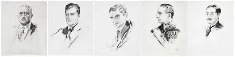 Walter Ernest Tittle, 27 Portrait Etchings, 1921-22, drypoint etchings on wove paper