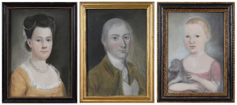 Benjamin Blyth, Three Pastel Portraits, all pastel on paper
