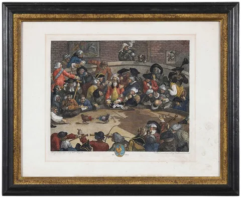 William Hogarth, Pit Ticket, 1759, hand-colored engraving on heavy laid paper
