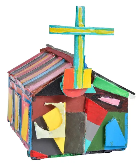 Beverly Buchanan, Haitian Ministries from Mr. Hurston's Neighborhood Series, 2008, acrylic paint on foam board