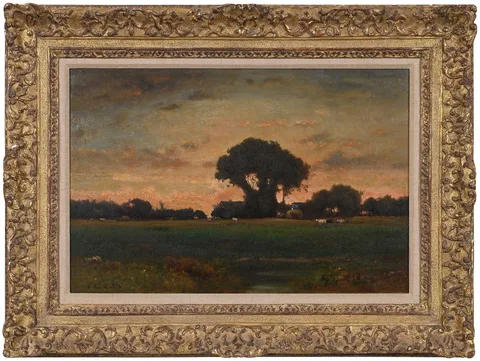 George Inness, Sunset on a Meadow, 1878, oil on canvas